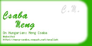 csaba meng business card